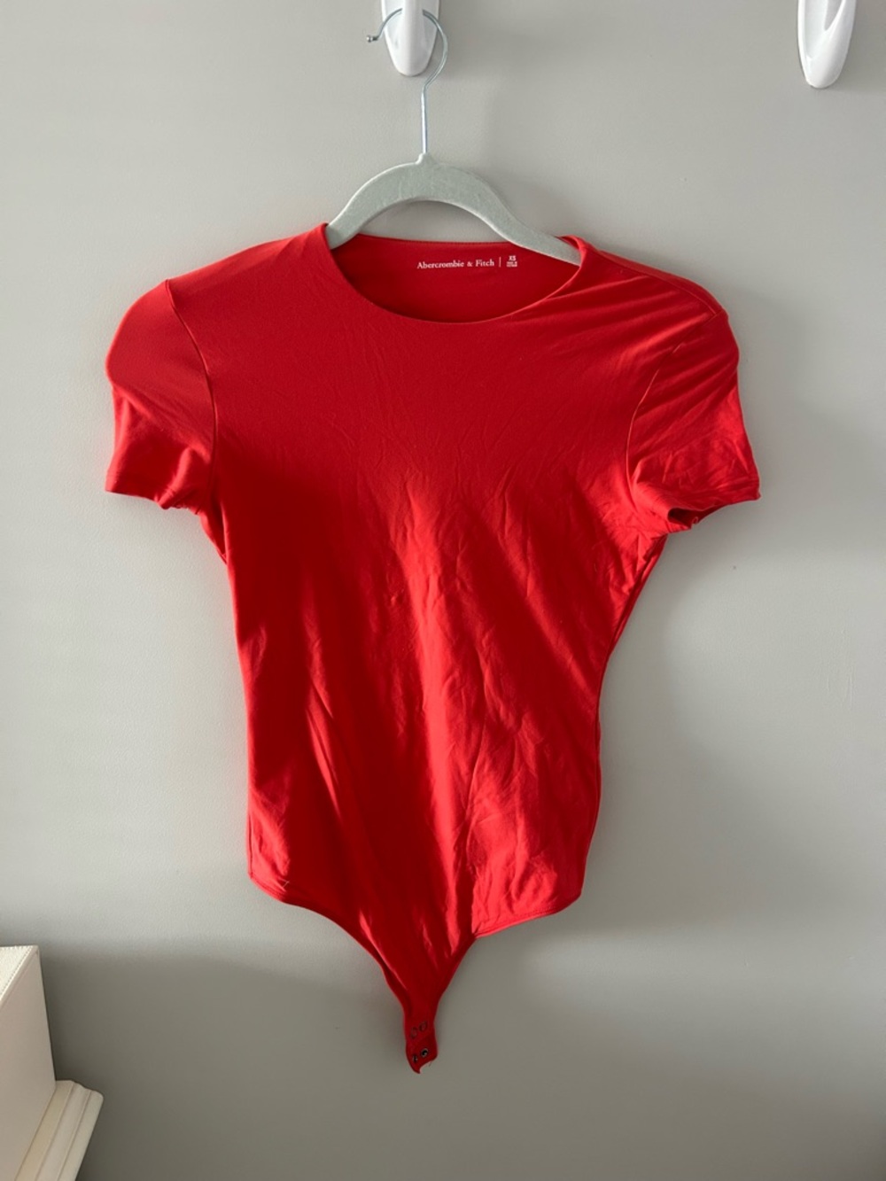 Abercrombie Red Short Sleeve Bodysuit